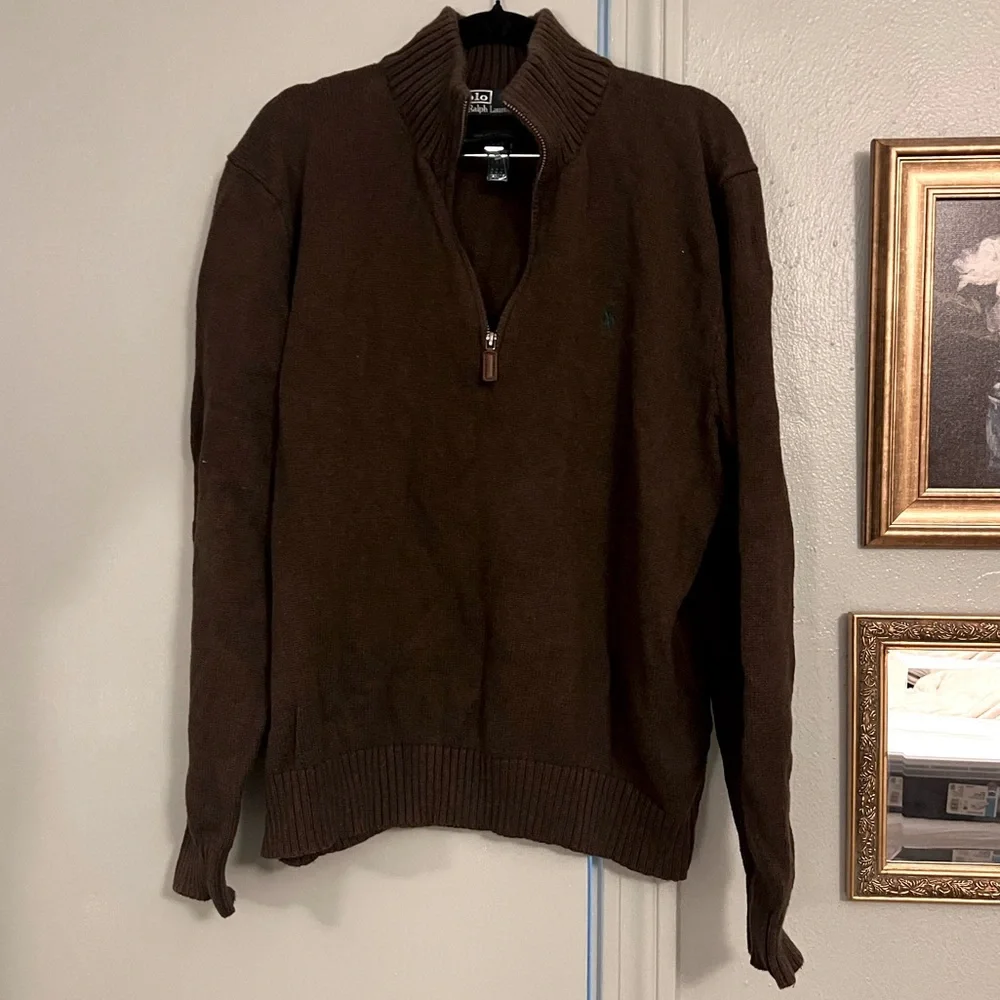 Polo Ralph Lauren dark brown sweater - Picture 1 of 4